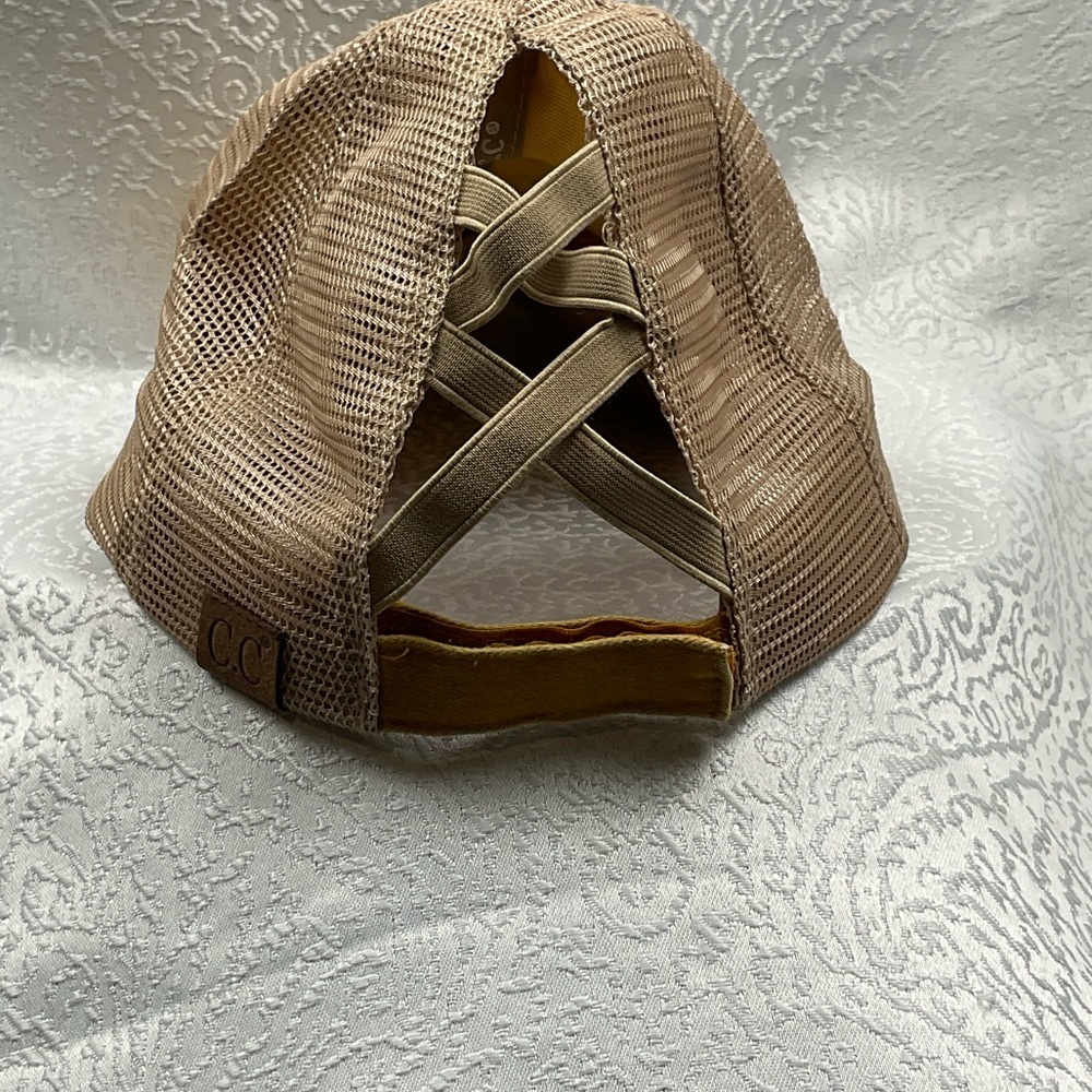 Stylish‎ Tan and Brown Distressed Cap - Picture 3 of 4